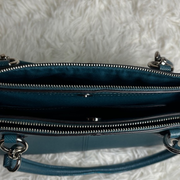 Coach Mini Christie Carryall in Metallic Dark Teal - Picture 7 of 13